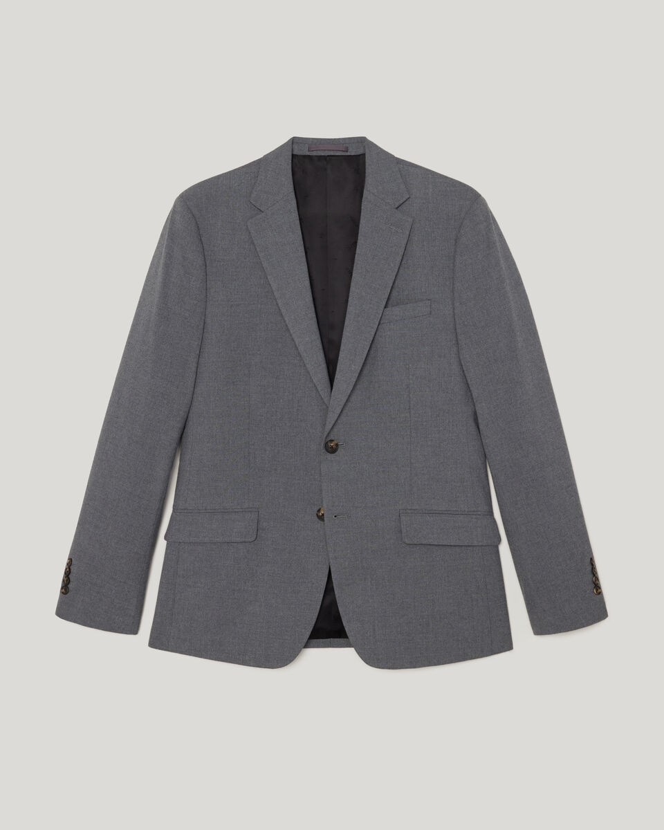 Brushed Marle Tailored Jacket, Mid Grey, hi-res